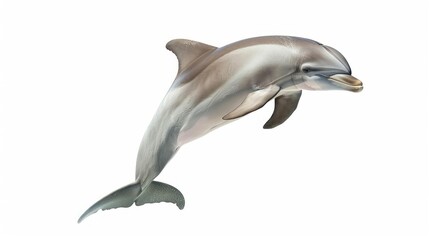 Obraz premium Dolphin full body clearly photo on white background , 
