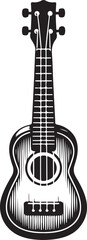 Ukulele silhouette vector illustration