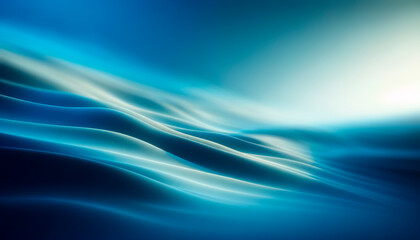 An abstract blue wavy texture resembling tranquil water, with a soft-glowing light background, evoking a sense of calmness. Generative AI