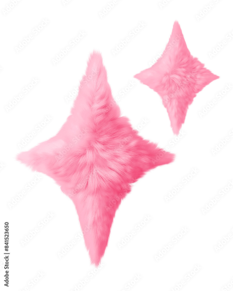 Canvas Prints Pink blink png fluffy 3D shape, transparent background