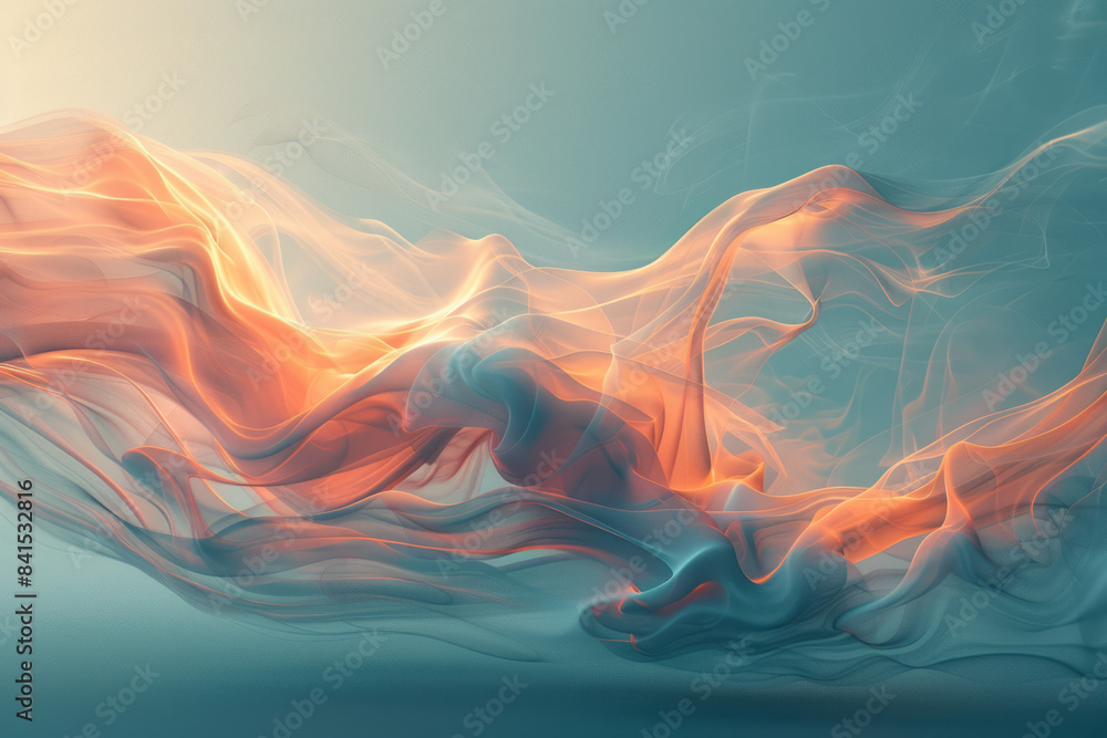 Leinwandbilder Dynamic and fluid abstract forms that appear to be moving, perfect for attention-grabbing visuals,