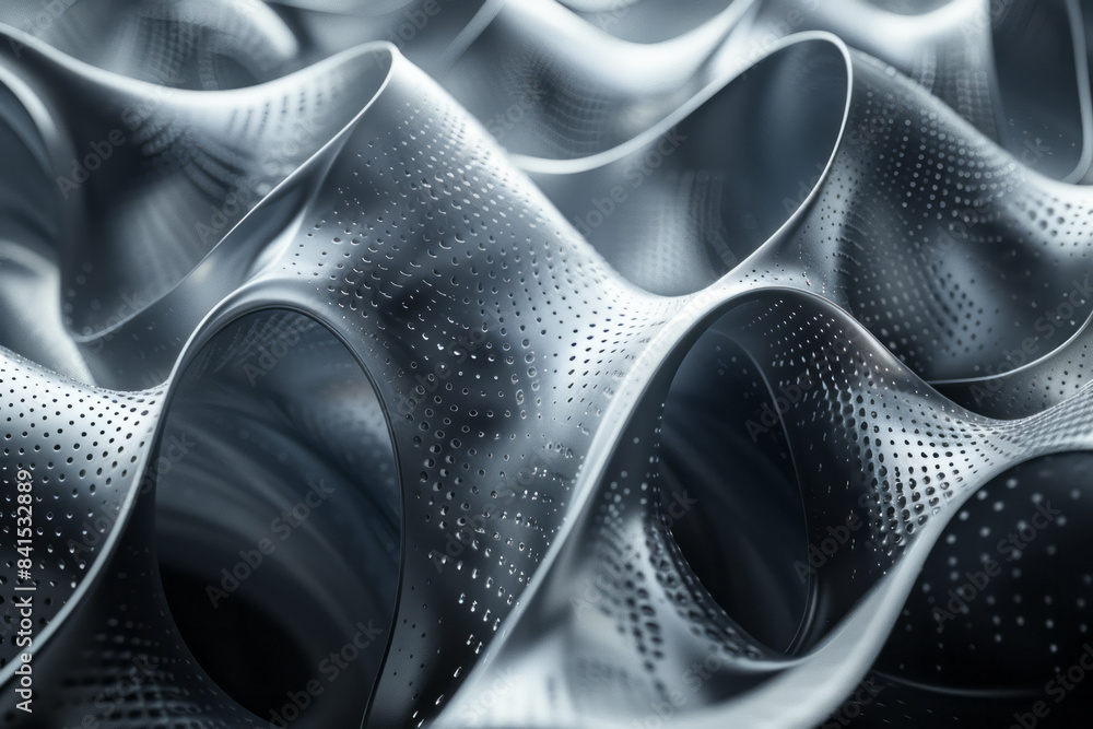 Fototapete Abstract patterns with dynamic shapes that seem to vibrate and move, creating visual intrigue,