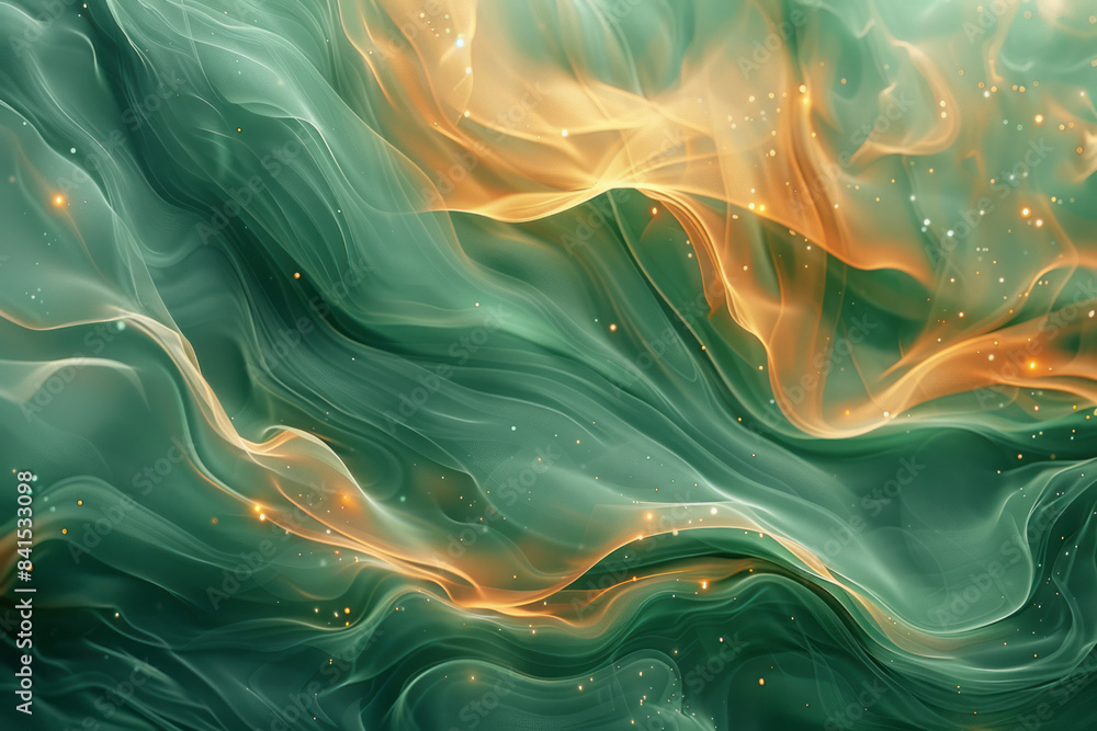 Poster fluid abstract shapes with a sense of movement and dynamic visual interest,