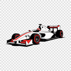 Race Car Illustration on Transparent Background