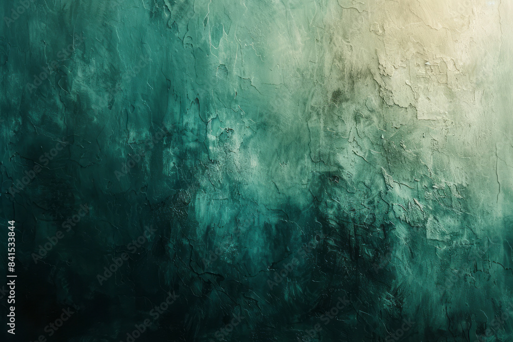 Poster gradient background transitioning from mint green to teal, creating a soothing and balanced effect f