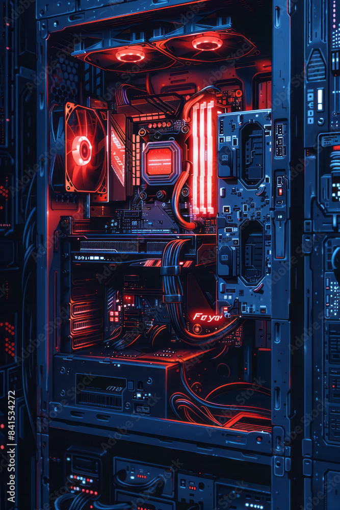 Aufkleber step-by-step illustration of mounting a hard drive into a computer case,