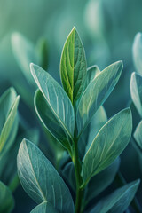 Obraz premium Gradient background transitioning from light green to soft blue, creating a soothing and balanced effect for layouts,