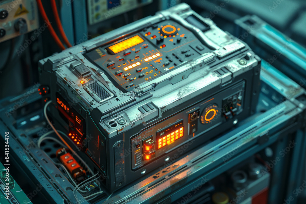 Aufkleber illustration of securing a power supply unit inside the computer case,