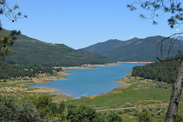 Naturaleza, paisaje, lago, cielo, &aacute;rboles, monta&ntilde;as, medio ambiente