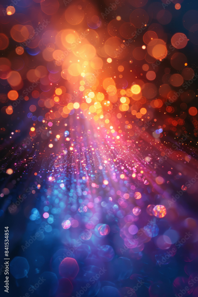 Aufkleber abstract illumination with an explosive burst of multicolored light,