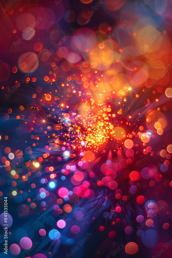 Leinwandbilder vibrant light burst with dynamic and colorful abstract patterns,