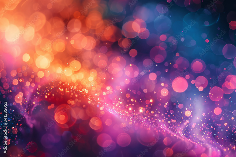 Poster Explosive light burst with intense and colorful abstract patterns,