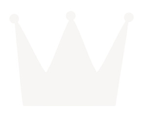 PNG crown icon in white, transparent background