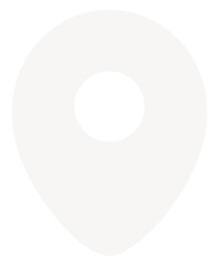 PNG location pin icon in white, transparent background