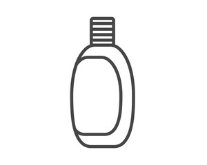 Vector icons of beauty, cosmetics and care. Bottle, jar, shower gel, face cream, body lotion, spray, ointment, paste.