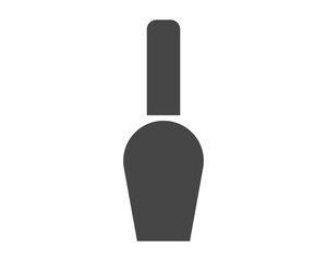 Linear vector graphic black icons of beauty in the form of nail polish for manicure and pedicure.