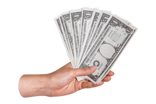 Dollar banknote png sticker, US money image on transparent background