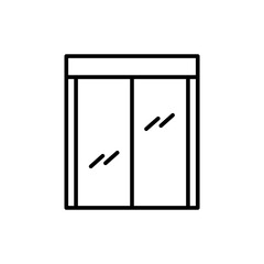 Elevator outline icons, minimalist vector illustration ,simple transparent graphic element .Isolated on white background