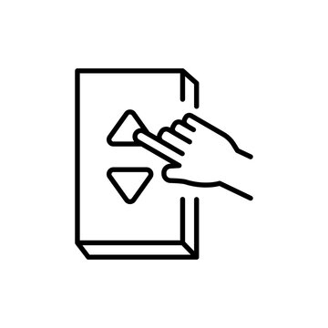 recommend clip art: Elevator button outline icons, minimalist vector illustration ,simple transparent graphic element .Isolated on white background