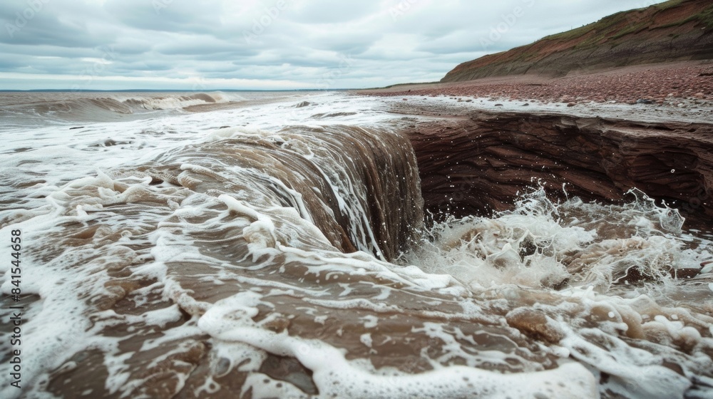 Poster the force of the tidal bore creates whirlpools and eddies adding to the dramatic effect of its appea
