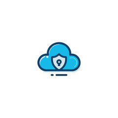 cloud security server logo design vector cloud logo designs template, cloud tech logo designs concept