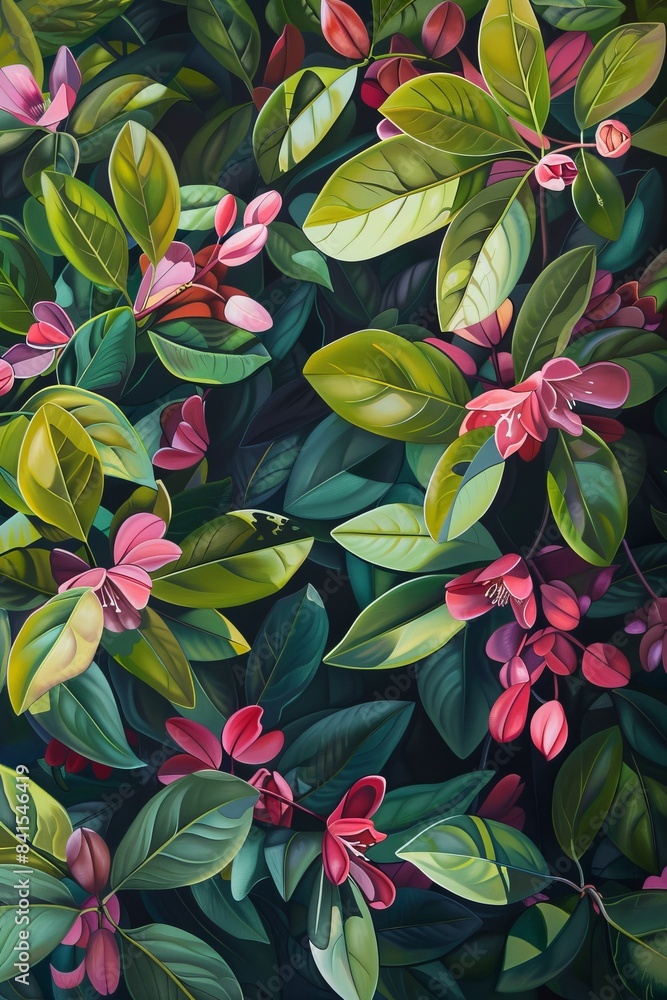 Poster vibrant spring pattern for design inspiration generative ai