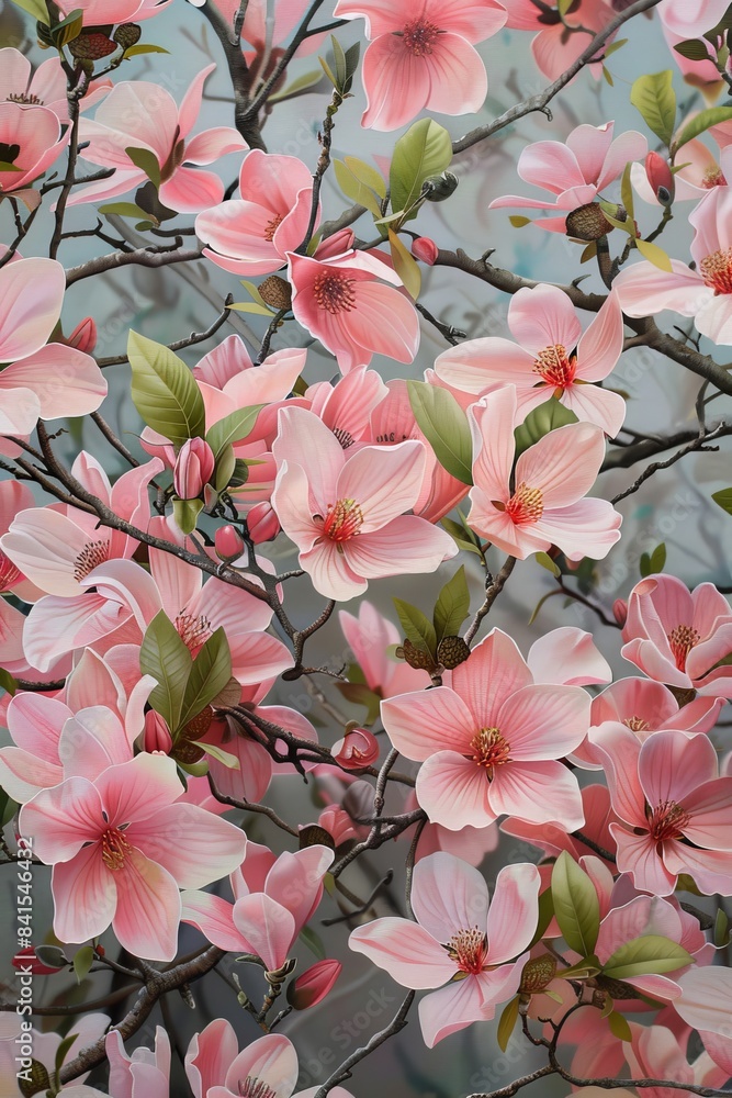 Poster vibrant spring pattern for design inspiration generative ai