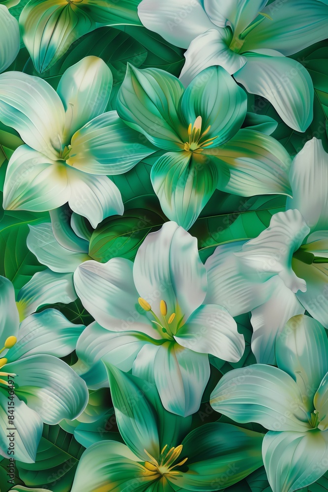 Poster vibrant spring pattern for design inspiration generative ai