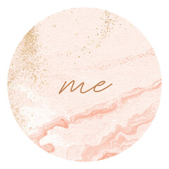 Aesthetic me png pink Instagram story highlight cover template, transparent background