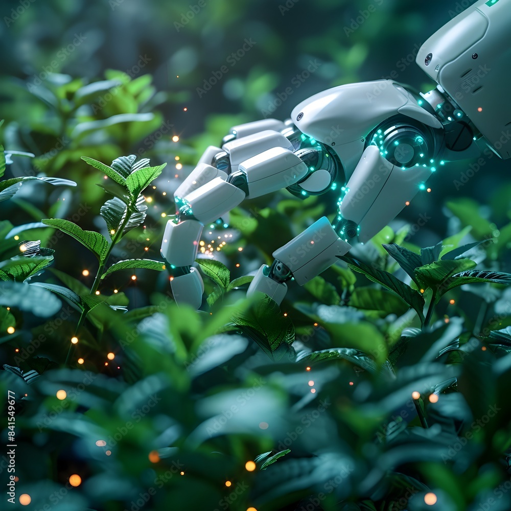 Poster ai powered smart farming sensors and robots optimizing crop growth for sustainable and efficient agr