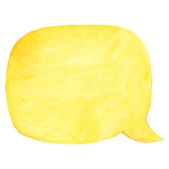 Hand drawn yellow speech bubble design element