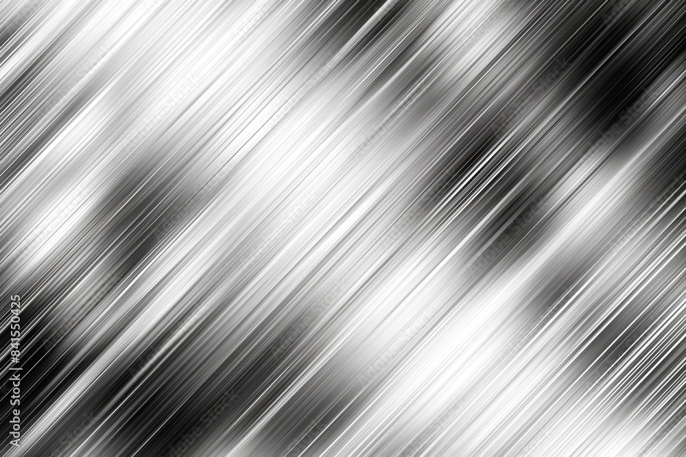 Poster abstract silver and black streaked texture as a backdrop, symbolizing motion or speed, with a metall