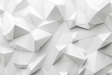 Fototapeta premium Abstract white geometric shapes on a plain background, creative concept for modern design. Generative AI