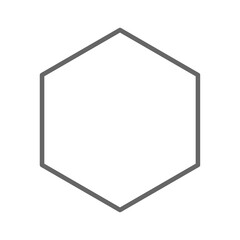 Stroke hexagon geometric shape transparent png