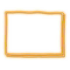 Gold neon frame transparent png