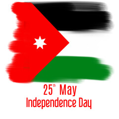 yordanian independence day greeting card on transparent background