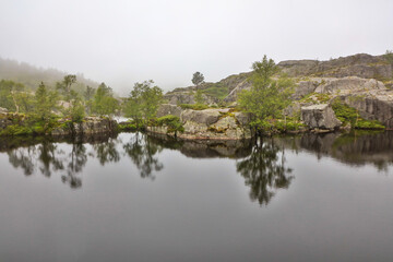 Obraz premium Norway landscape on a cloudy summer day