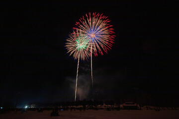 昭和村ウィンターフェスティバル花火