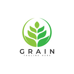 Grain logo template vector design