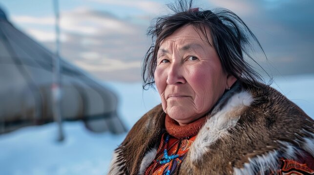 A Woman of the Arctic, Gazing Into the Distance