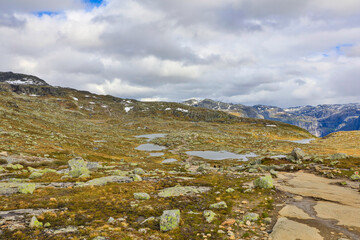 Norway landscape on a sunny summer day