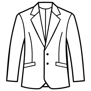 recommend clip art: Blazer outline coloring book page line art drawing
                    