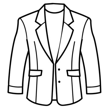 recommend clip art: Blazer outline coloring book page line art drawing
                    
