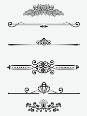 vintage border elements set