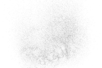 Obraz premium Distressed black texture. Dark grainy texture on white background. Dust overlay textured. Grain noise particles. Rusted white effect. Grunge design elements. Vector illustration, EPS 10.