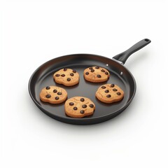 Cookies snack on pan crunchy chocolate chip topping baked homemade