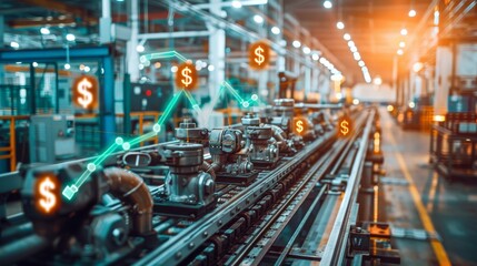 Gas industry and gas transport system. industry concept