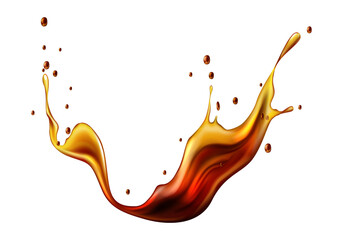 Fototapeta premium coffee splash isolated on transparent background.