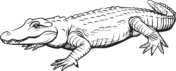 Alligator crocodile silhouette
