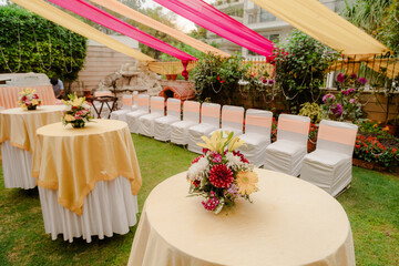 Magnificent decoration of a wedding ceremony